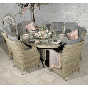 Wentworth High Back Comfort Ellipse Dining Set - 6 Seater